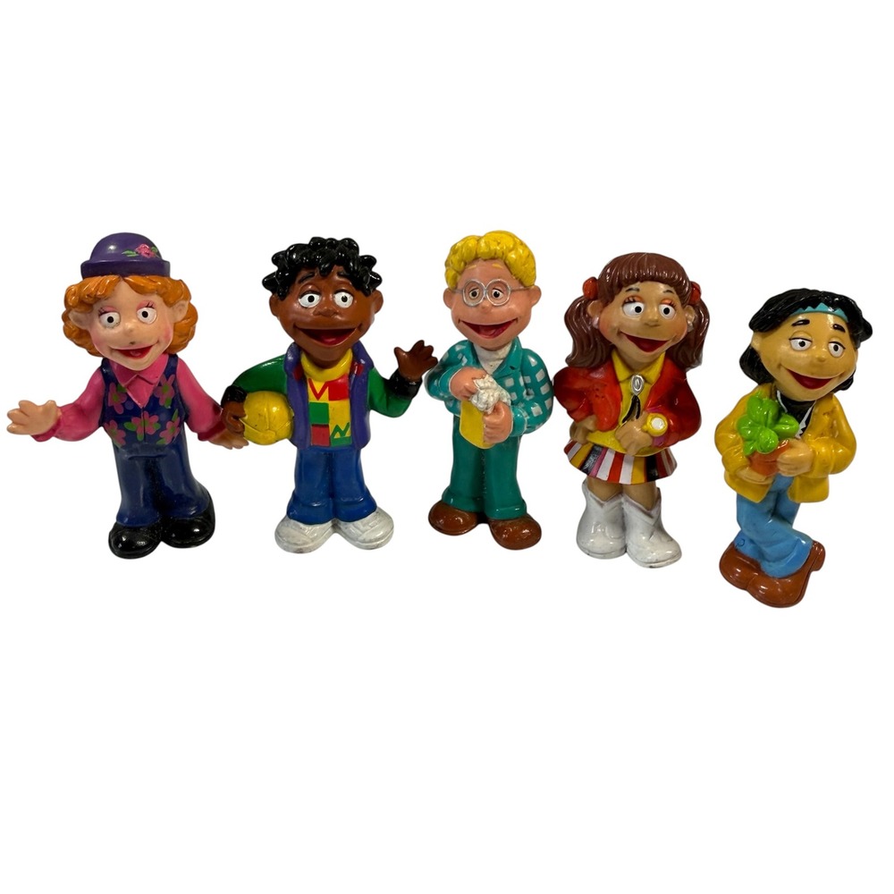 LCC‎ Puzzle Place PVC Figurines Multicolor Vintage 90s PBS Kids Toy Set Of 5
